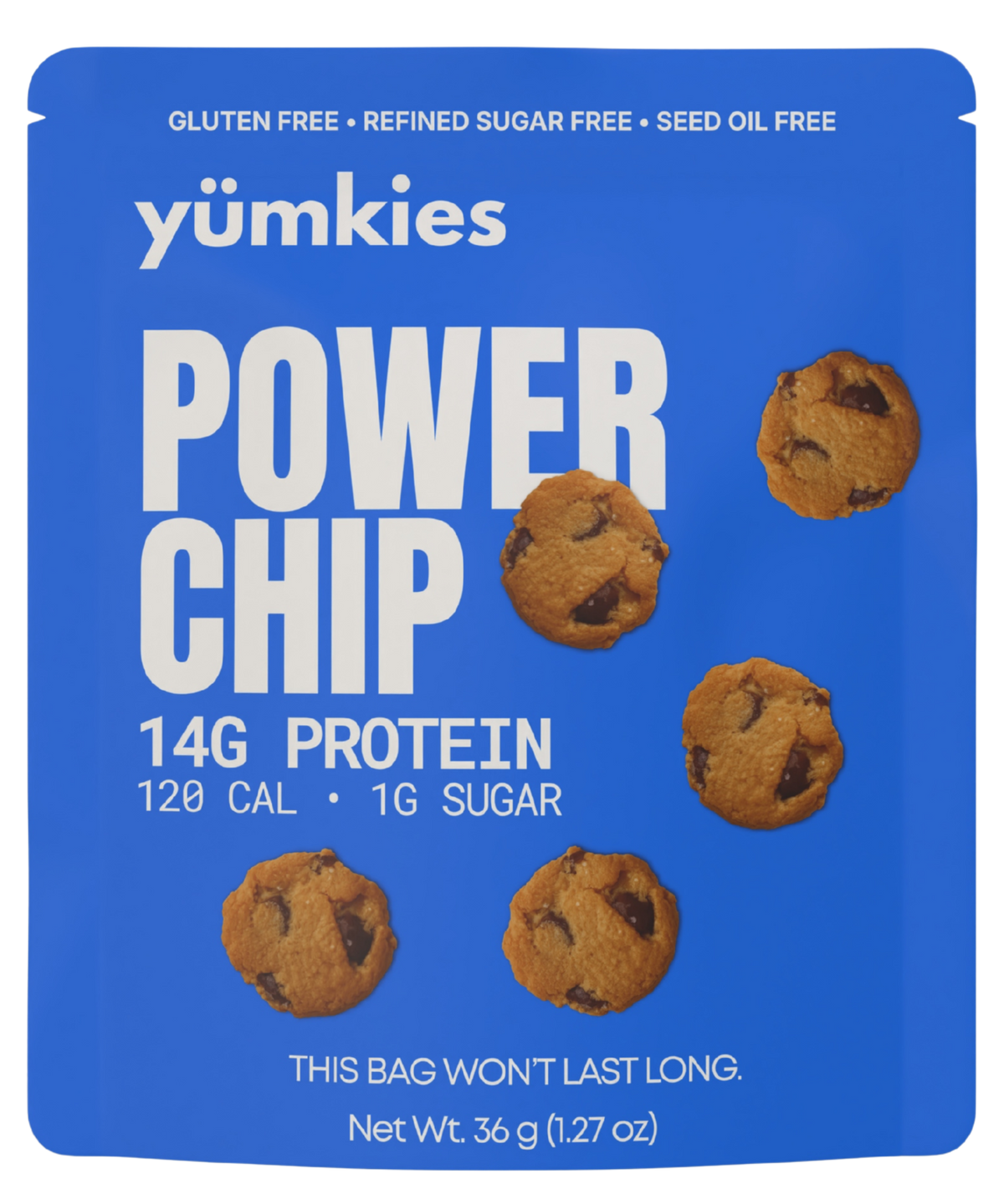 Yumkies Power Chip Protein Cookie Bites – 1.27 OZ – High-Protein Snack