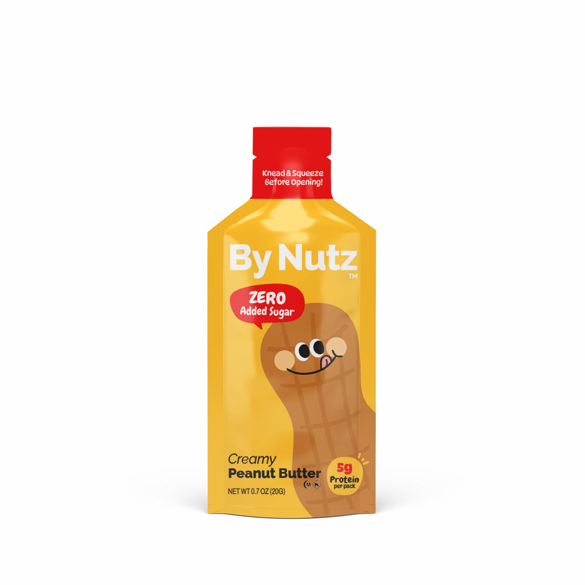 By Nutz Peanut Butter Squeeze Pack – 0.7 OZ – High Protein Snack