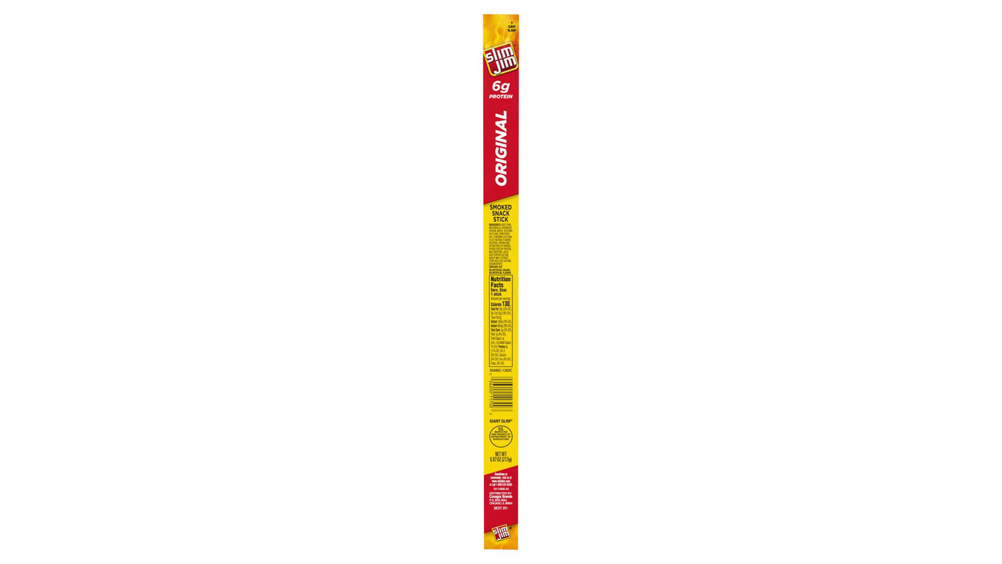 Slim Jim Giant Original Smoked Meat Stick – 0.97 OZ – Protein Snack
