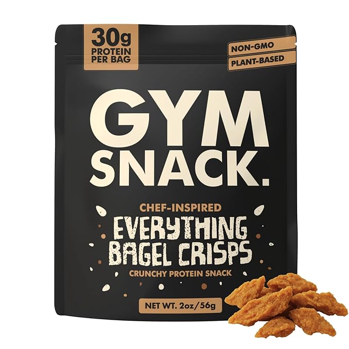 Gym Snack Everything Bagel Crisps – 2 OZ – Protein Snack