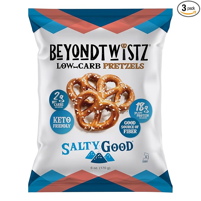 BeyondTwistz Salty Good Protein Pretzels – 6 OZ – Protein Snack