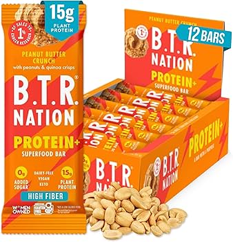 B.T.R. Nation Peanut Butter Crunch PROTEIN+ Bar – 1.92 OZ – Protein Snack