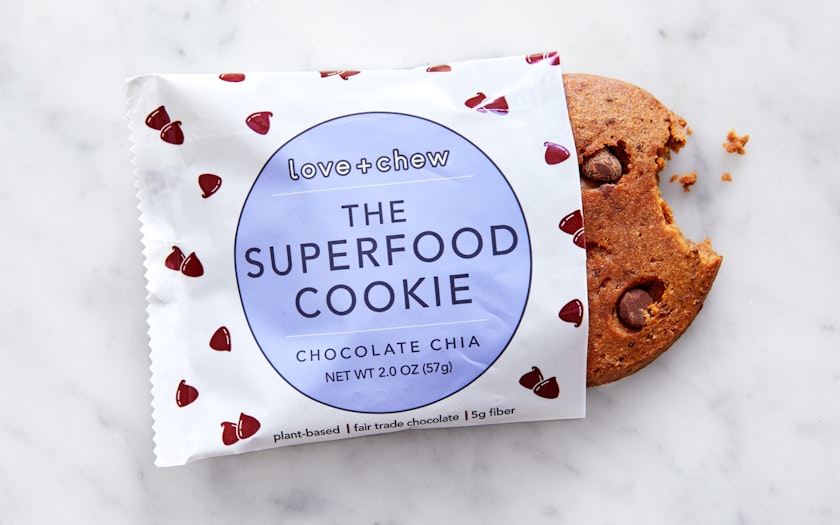 Love + Chew Chocolate Chia Superfood Cookies – 2 OZ Each – Vegan Snack