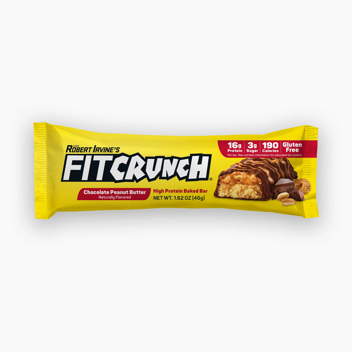 FitCrunch Chocolate Peanut Butter Protein Bar – 1.62 OZ – High Protein Snack