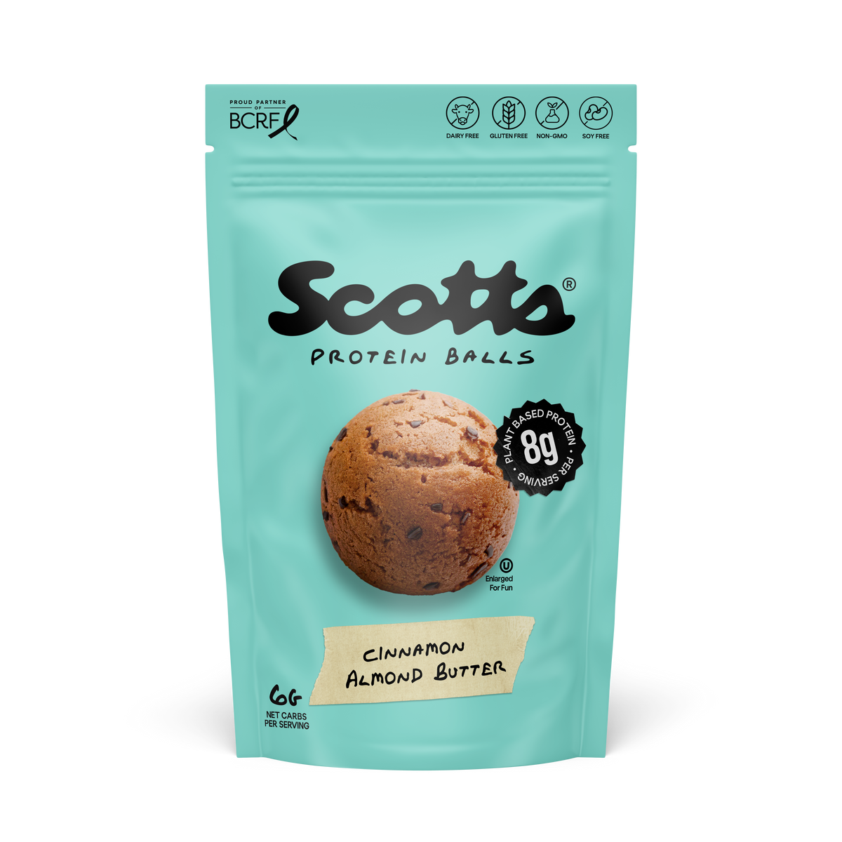 Scott’s Protein Balls Cinnamon Almond Butter – 0.28 OZ – Plant-Based Snack