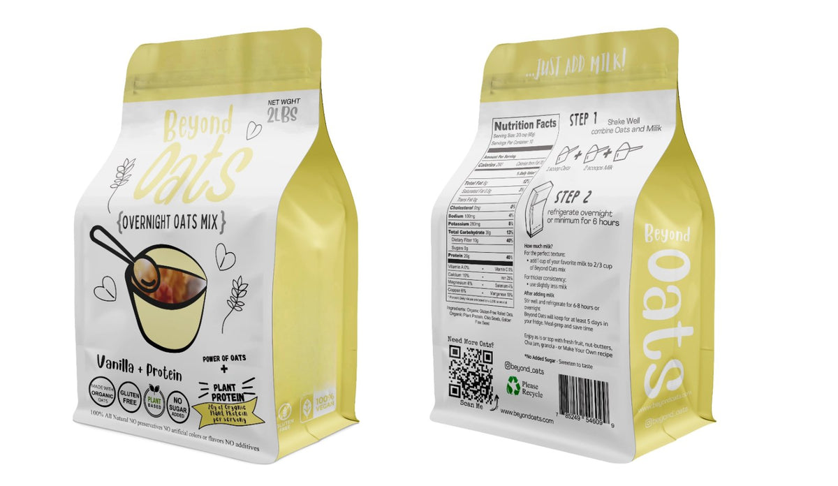 Beyond Oats Vanilla Protein Oats – 32 OZ – Healthy Snack
