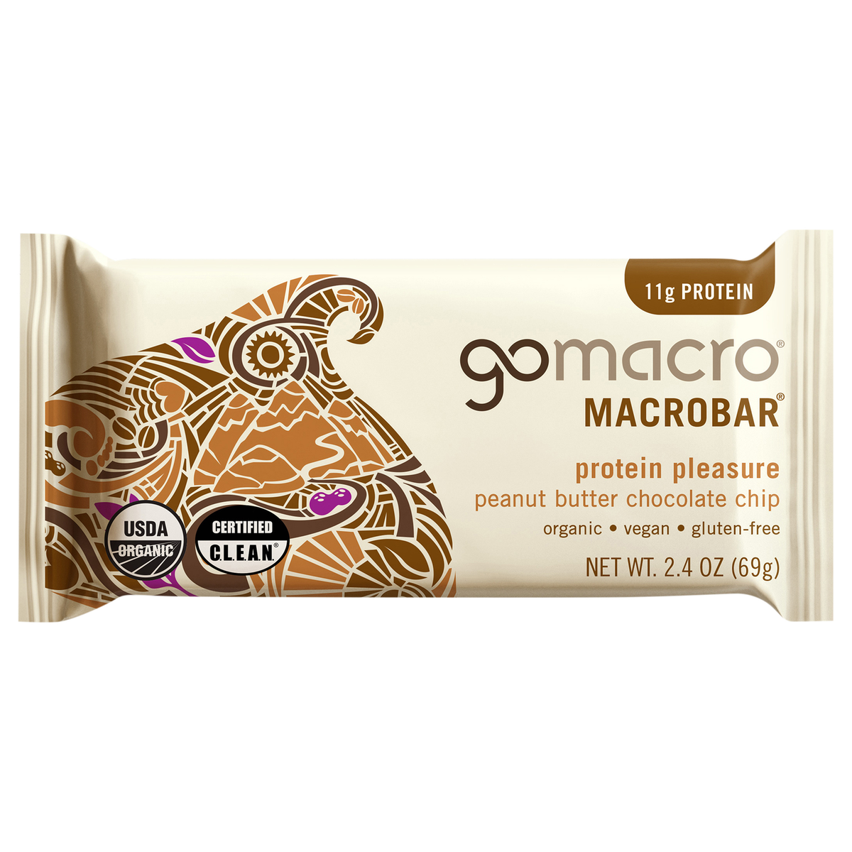 GoMacro MacroBar Peanut Butter – 2.3 OZ – Protein Snack