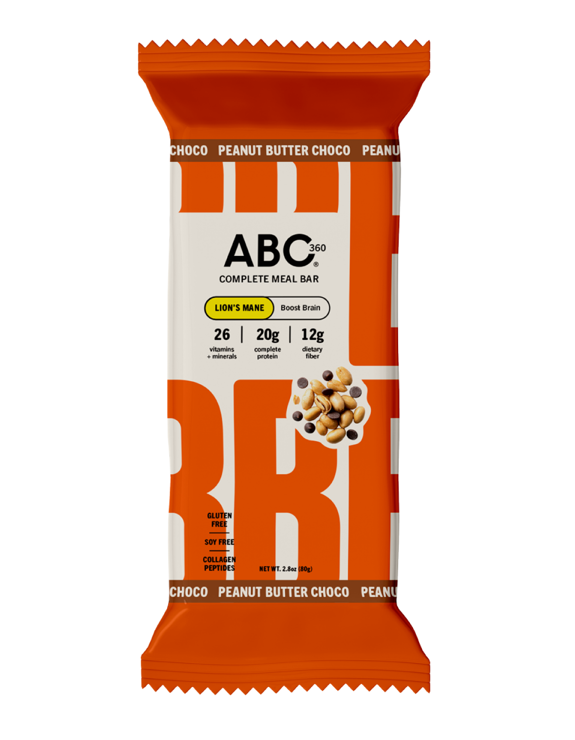 ABC360BAR Peanut Butter Choco Meal Bar – 2.82 OZ – High-Protein Snack