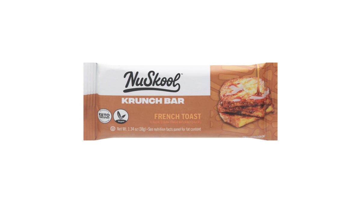NuSkool Nook French Toast Protein Bar – 1.34 OZ – Protein Snack