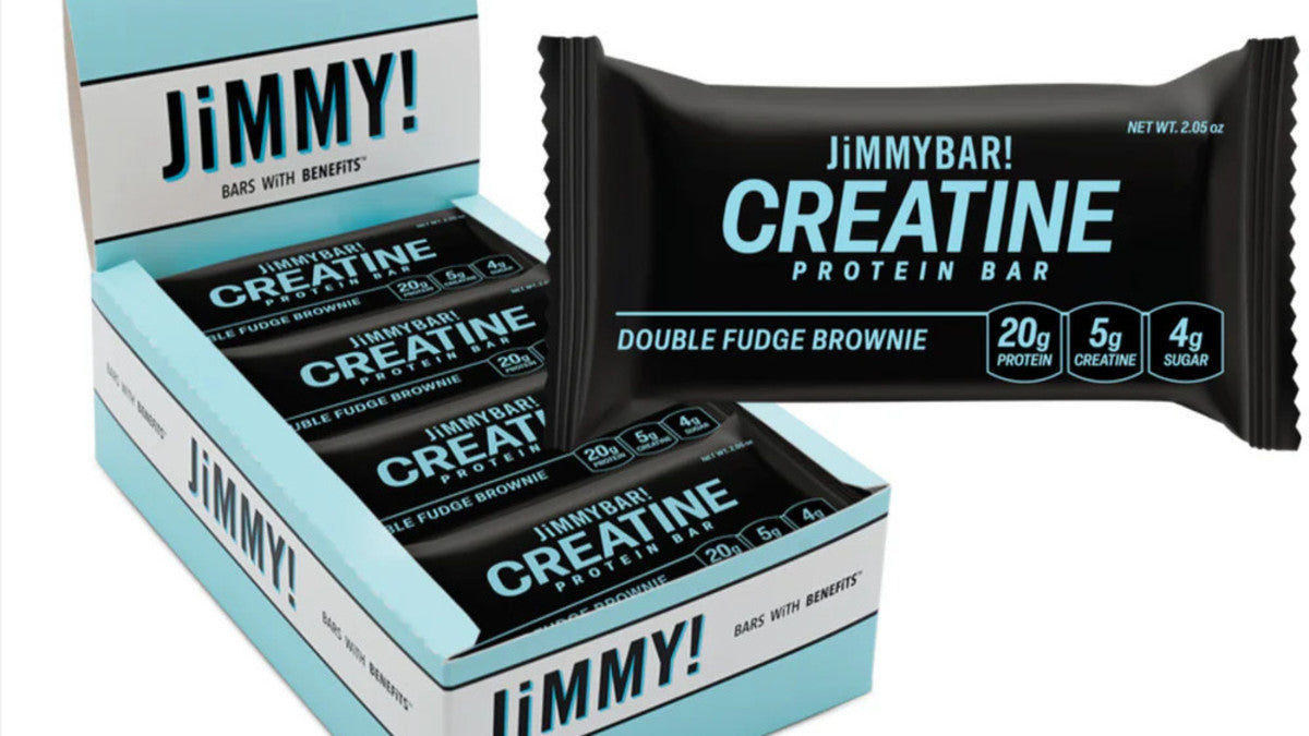 JiMMYBAR Creatine Chocolate Peanut Butter Protein Bars – 2 OZ | Protein Bars