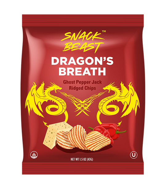 Dragon’s Breath - Ghost Pepper Jack Ridged Chips - Multi-Pack